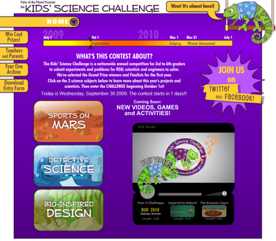 The 2009-2010 Kids Science Challenge Has Begun!